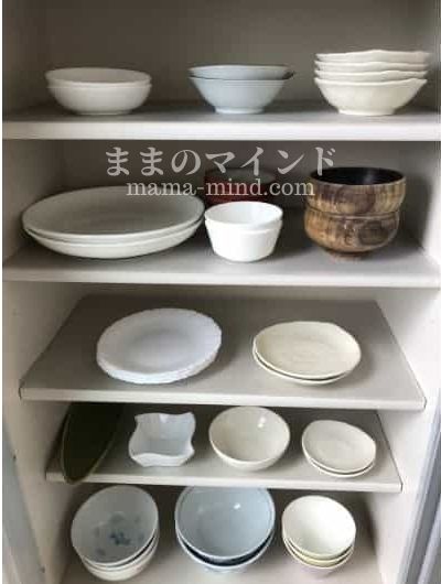 主婦の断捨離はキッチンからがおすすめ。食器棚のアフター 写真