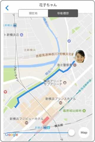 GPS Botの基本的な使い方 地図をタップするとさらに広域地図が表示される