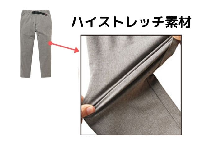 ワークマンプラス(WORKMAN Plus)のハイストレッチイージーパンツはハイストレッチ素材だからしゃがむ時に楽なので子育てママにはありがたい