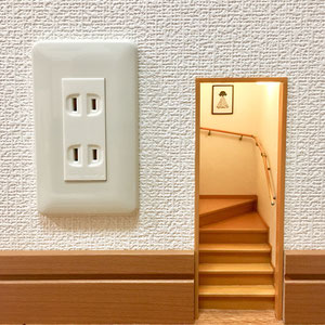 ミニチュア作家Mozuさんの代表作品 「こびとの階段」